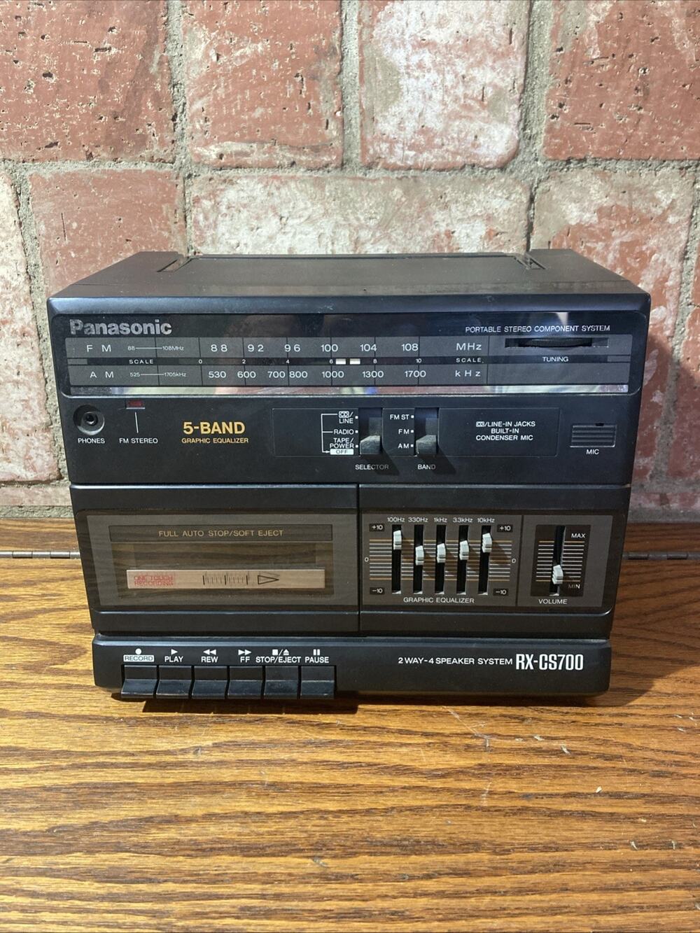 VTG Panasonic RX-CS700 Stereo Boom Box Cassette Player Radio 5 Band - Parts Only
